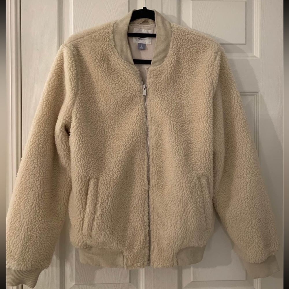 Cream Sherpa jacket